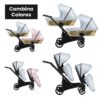002-carritosdebebes.com-Carrito Bebé Gemelar Ivento Glam Dúo 2 o 3 en 1- Kunert – Combina colores