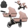 carritosdebebe.com-Junama-gemelar-Brav dúo-chasis-champagne-Rosa (2)