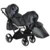 Carrito Bebé Gemelar Fluo V3 Slim - GRIS PLATA (1)