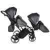 Carrito Bebé Gemelar Fluo V3 Slim - GRIS PLATA