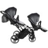 Carrito Bebé Gemelar Fluo V3 Slim - GRIS PLATA (12)