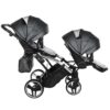 Carrito Bebé Gemelar Fluo V3 Slim - GRIS PLATA (13)