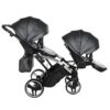Carrito Bebé Gemelar Fluo V3 Slim - GRIS PLATA (14)