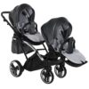 Carrito Bebé Gemelar Fluo V3 Slim - GRIS PLATA (16)