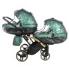 Carrito Bebé Gemelar Fluo V3 Slim - Junama verde y dorado (7)