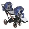 Carrito Bebé Gemelar Fluo V3 Slim - azul y cobre (19)