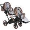 Carrito Bebé Gemelar Fluo V3 Slim - marron y cobre (1)