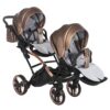 Carrito Bebé Gemelar Fluo V3 Slim - marron y cobre (2)