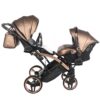 Carrito Bebé Gemelar Fluo V3 Slim - marron y cobre (4)