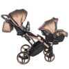 Carrito Bebé Gemelar Fluo V3 Slim - marron y cobre (5)