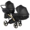 Carrito Bebé Gemelar Fluo V3 Slim - negro y dorado (11)