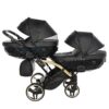 Carrito Bebé Gemelar Fluo V3 Slim - negro y dorado (12)
