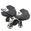 Carrito Bebé Gemelar Fluo V3 Slim - negro y dorado (13)