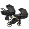 Carrito Bebé Gemelar Fluo V3 Slim - negro y dorado (15)