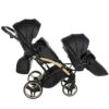 Carrito Bebé Gemelar Fluo V3 Slim - negro y dorado (2)