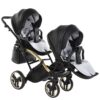 Carrito Bebé Gemelar Fluo V3 Slim - negro y dorado (3)