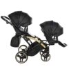 Carrito Bebé Gemelar Fluo V3 Slim - negro y dorado (6)