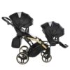 Carrito Bebé Gemelar Fluo V3 Slim - negro y dorado (7)