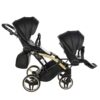 Carrito Bebé Gemelar Fluo V3 Slim - negro y dorado (8)