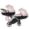 Carrito Bebé Gemelar Fluo V3 Slim - rosa plata (1)
