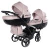 Carrito Bebé Gemelar Fluo V3 Slim - rosa plata