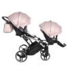 Carrito Bebé Gemelar Fluo V3 Slim - rosa plata (3)