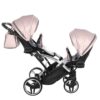 Carrito Bebé Gemelar Fluo V3 Slim - rosa plata (5)