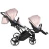 Carrito Bebé Gemelar Fluo V3 Slim - rosa plata (7)