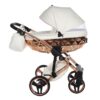 Carrito Bebé Fluo V3 Glossy 2o3 en 1 Junama- blanco y COBRE - CARRITOSDEBEBES.COM (4)