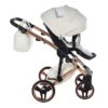 Carrito Bebé Fluo V3 Glossy 2o3 en 1 Junama- blanco y COBRE - CARRITOSDEBEBES.COM (5)