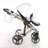 Carrito Bebé Fluo V3 Glossy 2o3 en 1 Junama- blanco y ORO - CARRITOSDEBEBES.COM (3)