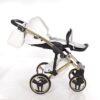 Carrito Bebé Fluo V3 Glossy 2o3 en 1 Junama- blanco y ORO - CARRITOSDEBEBES.COM (5)