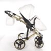 Carrito Bebé Fluo V3 Glossy 2o3 en 1 Junama- blanco y ORO - CARRITOSDEBEBES.COM (8)