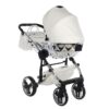Carrito Bebé Fluo V3 Glossy 2o3 en 1 Junama- blanco y plata - CARRITOSDEBEBES.COM (1)