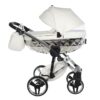 Carrito Bebé Fluo V3 Glossy 2o3 en 1 Junama- blanco y plata - CARRITOSDEBEBES.COM (2)