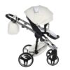 Carrito Bebé Fluo V3 Glossy 2o3 en 1 Junama- blanco y plata - CARRITOSDEBEBES.COM (6)