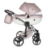 Cochecito para bebé JUNAMA Fluo V3 09 Rosa Con Base Diamond Blanco - CARRITOSDEBEBES.COM (1)