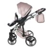 Cochecito para bebé JUNAMA Fluo V3 09 Rosa Con Base Diamond Blanco - CARRITOSDEBEBES.COM (9)