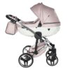 Cochecito para bebé JUNAMA Fluo V3 09 Rosa Con Base Diamond Blanco - CARRITOSDEBEBES.COM