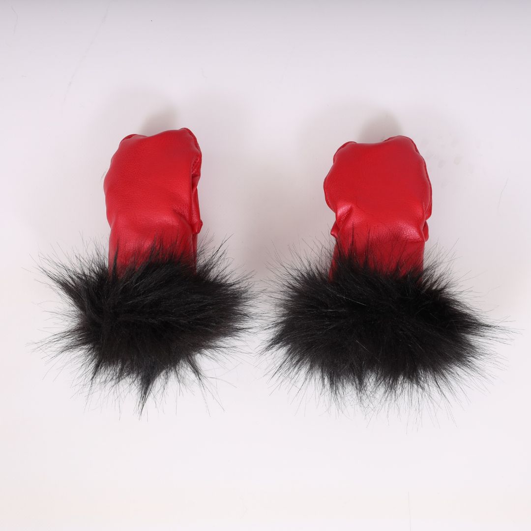 manoplas carrito de muñecas rudolf con pelo