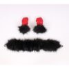 manoplas carrito de muñecas rudolf con pelo, pelo para capota y pompom
