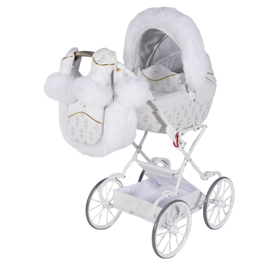 Carrito de muñecas Junama Art Deco Blanco