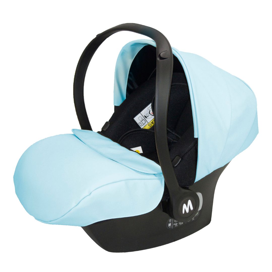 Carrito de bebé Harmony MOMMO 2o3 en 1 Ecopiel - azul bebe - carritosdebebes.com (2)