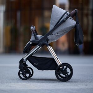 iBebe Ice cromado o negro y gris silla de paseo ergonómico y funcional