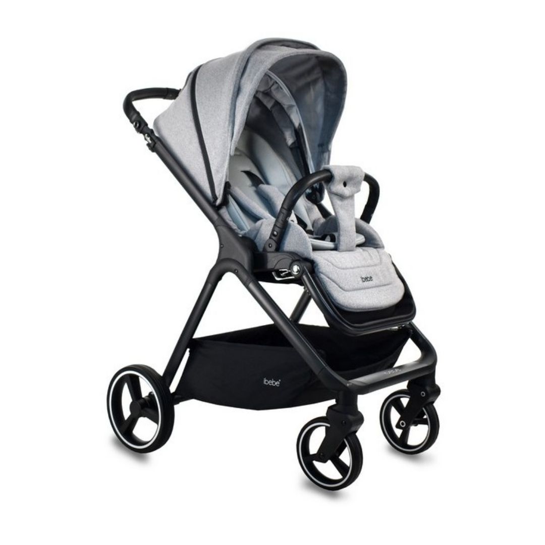 iBebe Ice negro y gris silla de paseo ergonómico y funcional