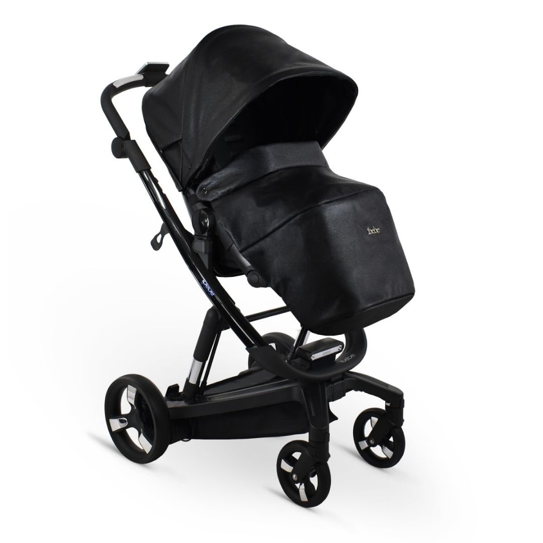 iBebe iStop Follow Me eco black shine electrónico silla paseo