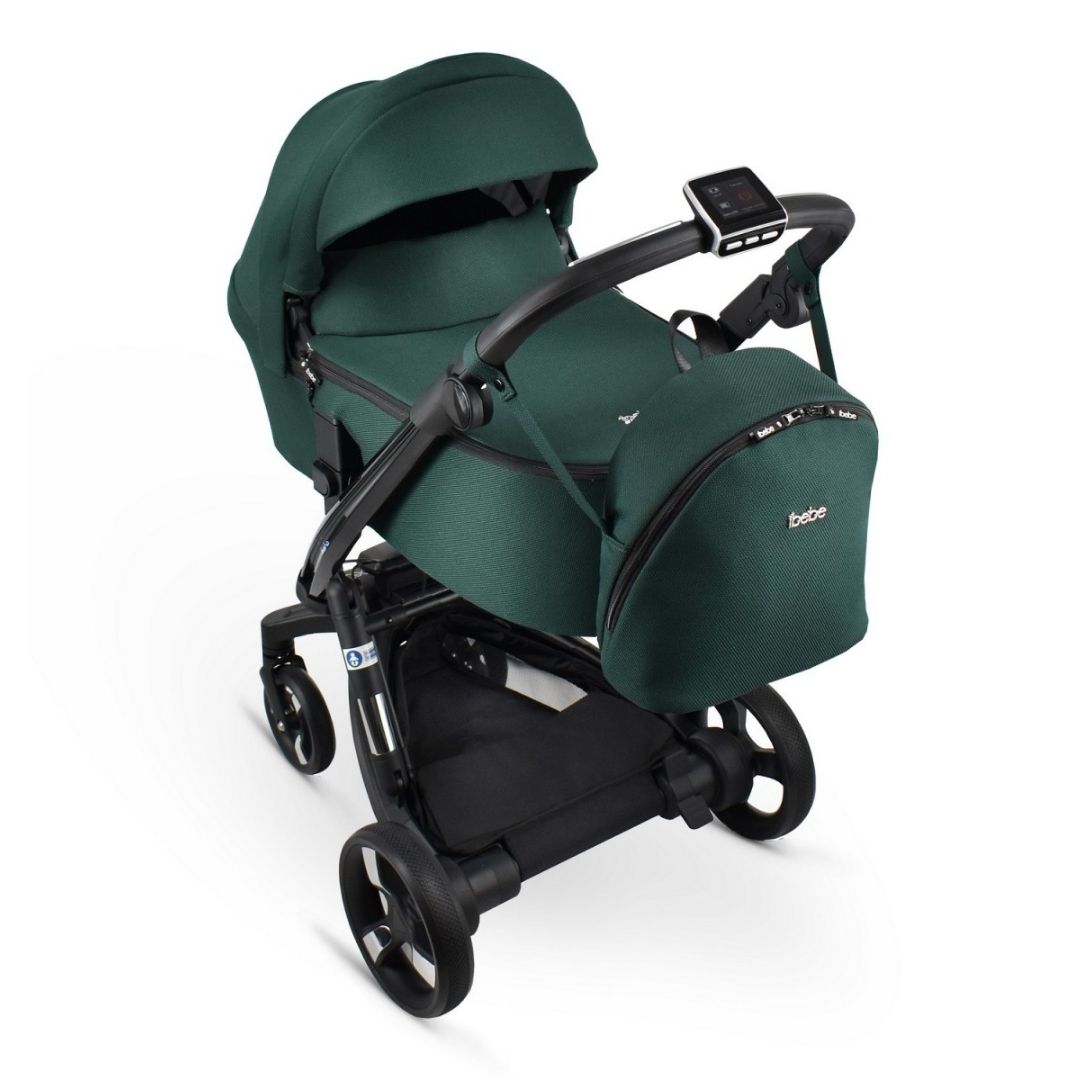 iBebe-ISTOP-FOLLOW-ME-tela-GREEN electrónico capazo y mochila