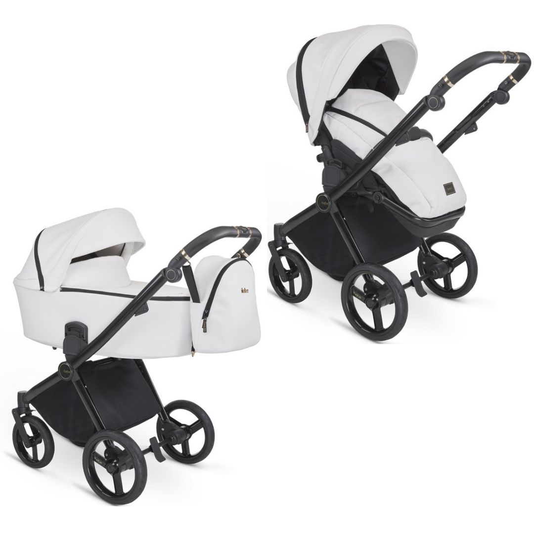 iBebe-Gloss-eco-Blanco - carritosdebebes.com (3) iBebe Gloss eco blanco capazo para recién nacido hasta 9kg y silla de paseo hasta 22kg con saco de dormir