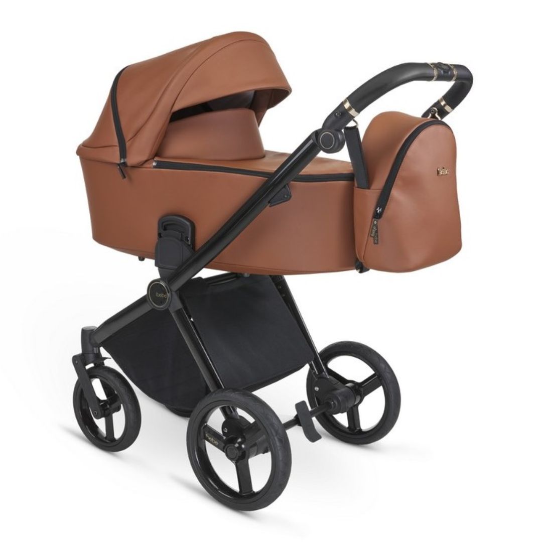 iBebe Gloss eco chestnut capazo para recién nacido hasta 9kg, silla de paseo hasta 22kg con saco de dormir y mochila. comodidad absoluta y funcionalidad diseño cautivador
