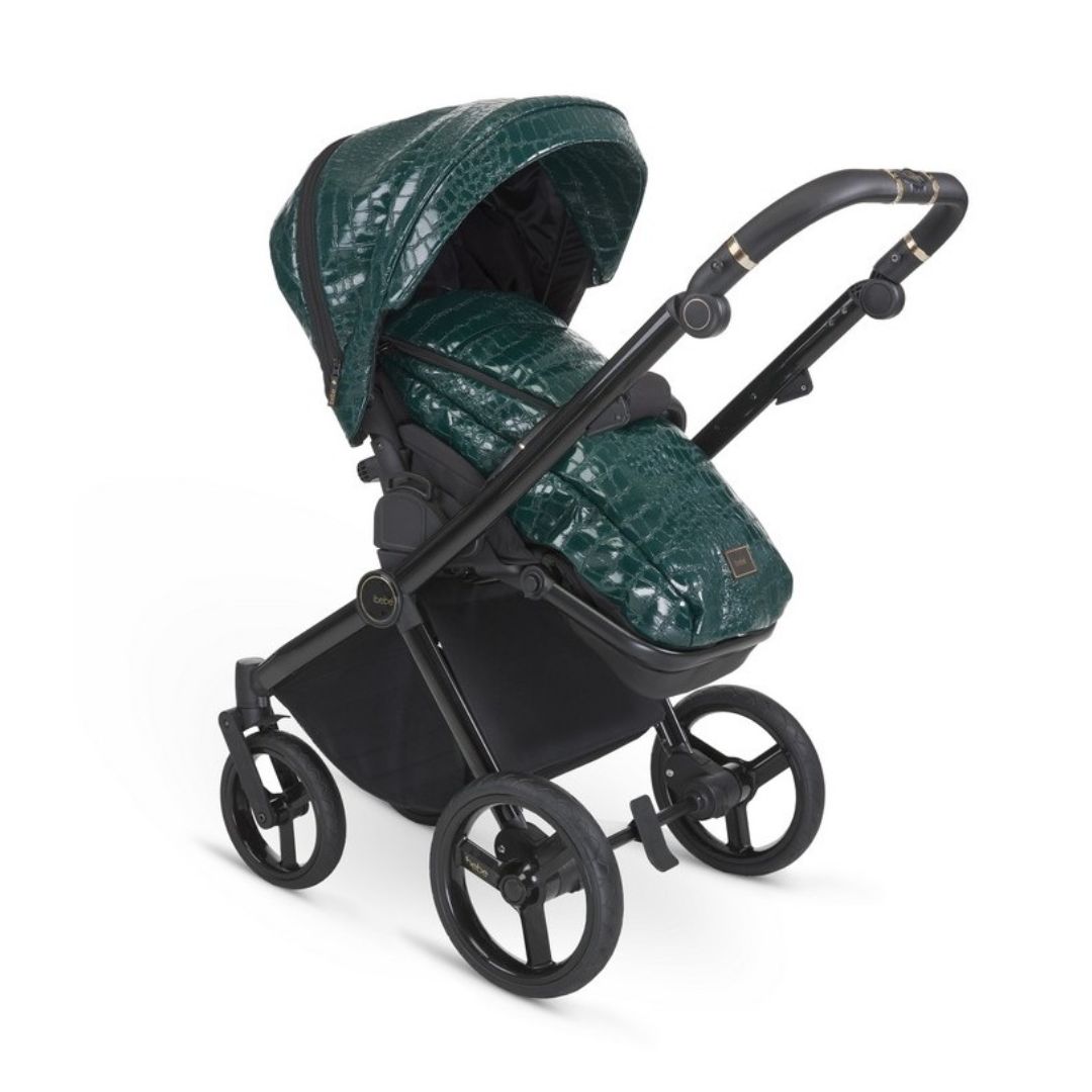 iBebe Gloss eco cocodrilo verde silla de paseo hasta 22kg con saco de dormir comodidad absoluta y funcionalidad diseño cautivador